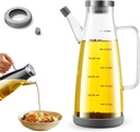 Pipiman 2025 Upgrade Oil Dispenser Bottle with Drip Free Spout,Food-grade Glass Olive Oil Bottle for Kitchen, Vinegar Dispenser Container Bottles for Cooking Kitchen Gadgets (1000ML)