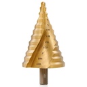 ZELCAN Large HSS Spiral Groove Step Drill Bit, 12 Sizes Titanium High Speed Steel 1/4" to 2-3/8" Drill Bit for Sheet Aluminium Metal Wood Hole Drilling, Big Multiple Hole Stepped Up Bit for DIY Lovers