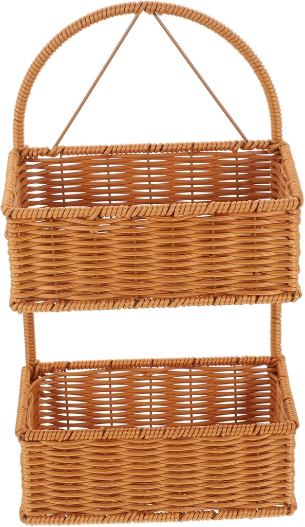 Hanging Woven Storage Basket Kitchen Decorative Organizer Wicker Laundry Basket 38