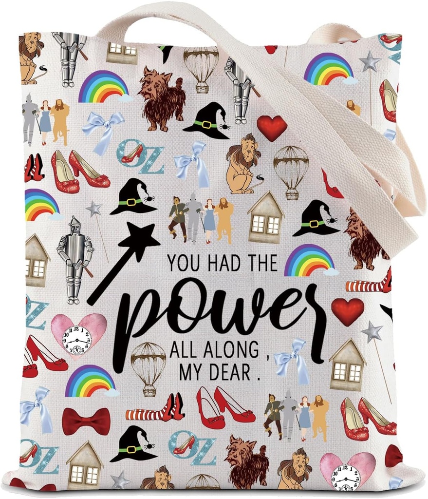 ZJXHPO Wizard TV Show Tote Bag You Had The Power All Along My Dear Reusable Grocery Shopping Bag (The Power Tote)