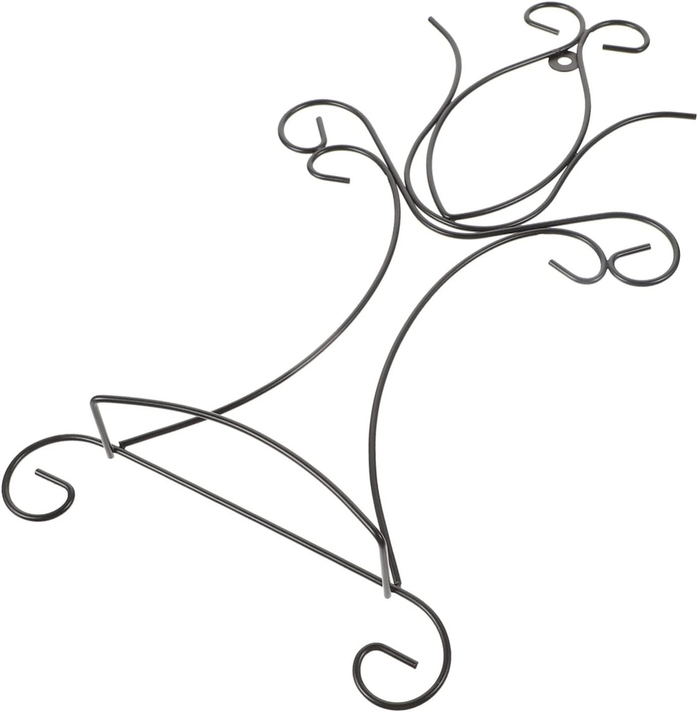 Wall Bowl Art Holder Easel Industrial Style Iron Plate Stand for Artwork Photos and Ceramics Display Rack for Kitchen Studio Dining and Gallery