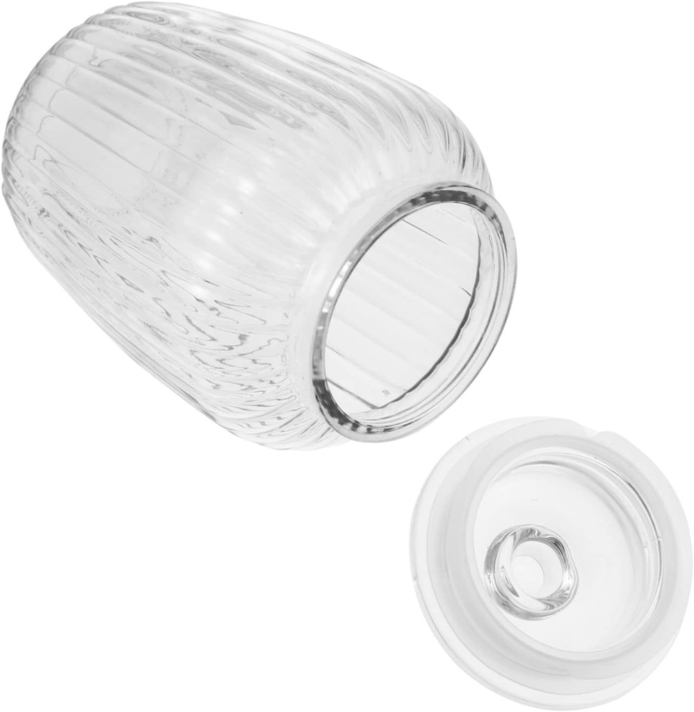 Transparent Glass Sealing Canister with Airtight Lid for Honey Tea Cereal and Food Storage Borosilicate Glass Moisture and Dust Resistant