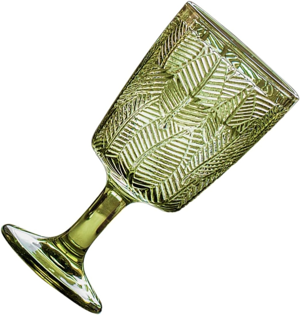 Wine Glass Delicate Goblet Glass Flutes Color es Retro es Colored Goblets Embossed Goblet Embossed Wine Goblets Tumblers Mousse Cup re-usable