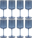 Karma Mid Century Wine Glass Blue Set Of Eight