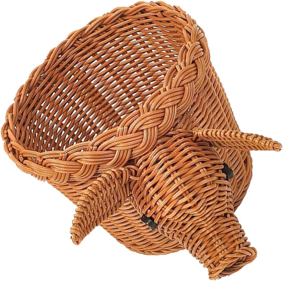 Yardwe Multi-function Hand-woven Fruit Storage Basket for Kitchen Picnic Versatile Tabletop Container for Fruits Snacks and Bread Smooth Finish and Elegant Design