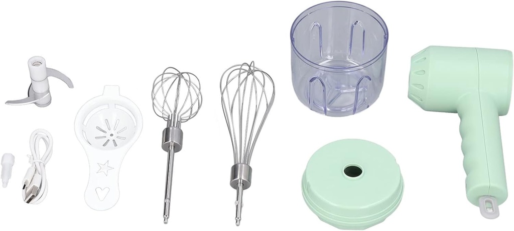Cordl Hand Mixer,Electric 3 Speed Changing Whisk,USB Rechargeable Handheld Electric Mixer for Kitchen,Stainl Steel Whisk for Lattes,Butter,Cakes,Egg,Milk,Cookies