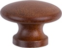 Walnut Wood Drawer Knob | Diameter: 1 1/4" | Wooden Handle for Antique Cabinet Door, Dresser Drawer, Desk | Furniture Reproduction Hardware | DK20-W (10)