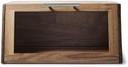 Sur La Table Black Walnut Bread Box – Hardwood Countertop Bread Storage with Clear Lid & Magnetic Closure for Freshness, Holds Loaves, Bagels, Muffins & Pastries – 15.4” L x 10” W x 7.5” H