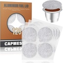 CAPMESSO Espresso Foils -Coffee Pod Seal Lids to Reusable Nespresso Capsules Refillable Pods Compatible with Nespresso Original Line Machines 120PCS/Package