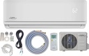 12,000 BTU CoVac Ductless Mini-Split Air Conditioner – Inverter SEER 19 – Cooling & Heating – Dehumidifier – 120v/60hz - PreCharged Condenser - Ultra Quiet - AHRI - 16 Feet Line Set + Accessories