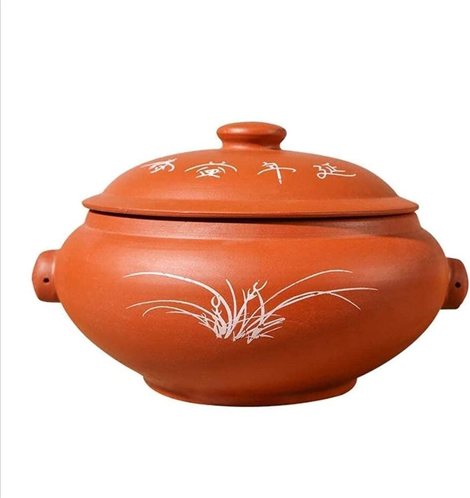 Casserole Clay Pot, Ceramic Cooking Pot, Simmering Steam Pot,notStick Slow Cooking HeatResistant