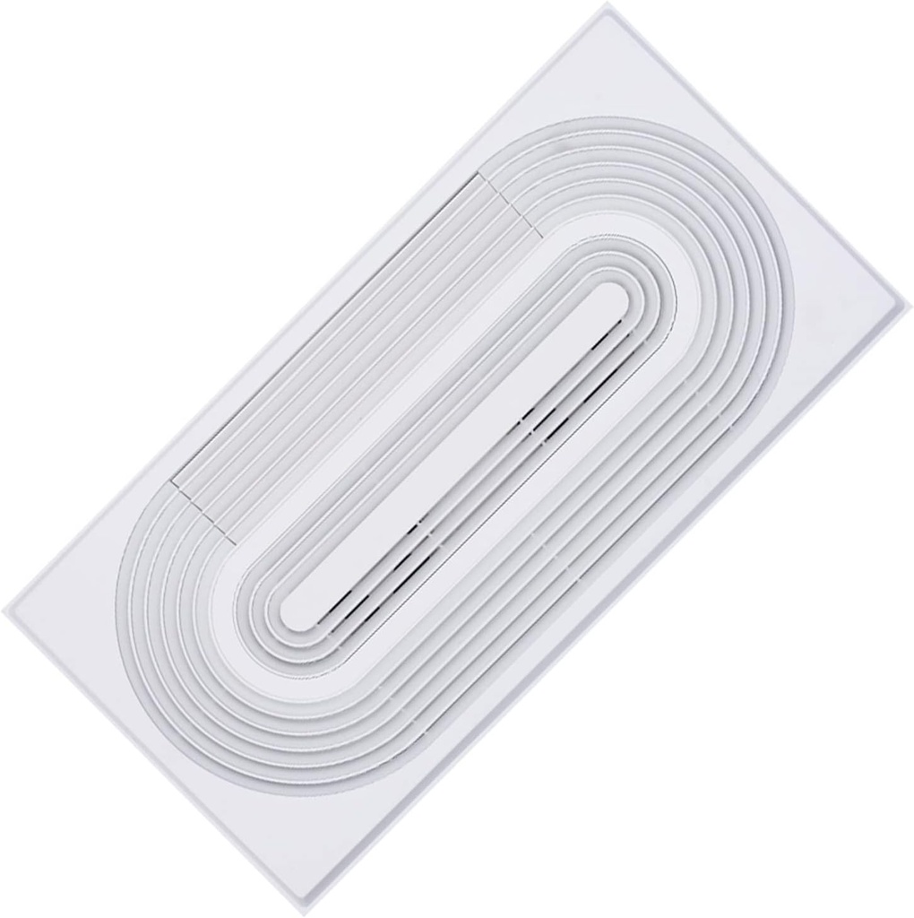 Ceiling Mounted Ventilation Fan, Ultra Thin Dual Motor Exhaust Hood 30×60cm Dual-core Ring Type High Power for Bathroom, Kitchen, Office Range Hood (A.305*605 Aperture