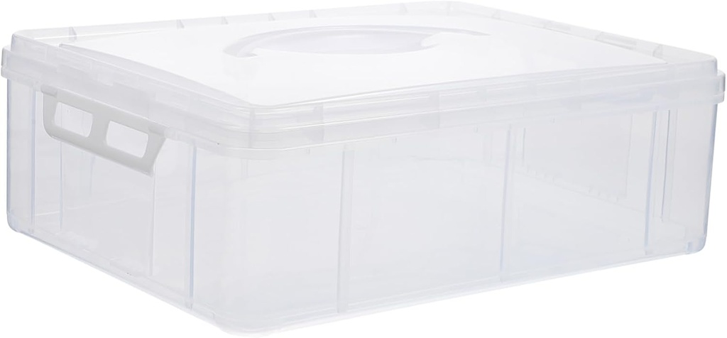 PRETYZOOM Cupcake Carrier with Lid and Handle Versatile Cake Storage Box for Muffins Desserts and Snacks Packaging Container for and Display