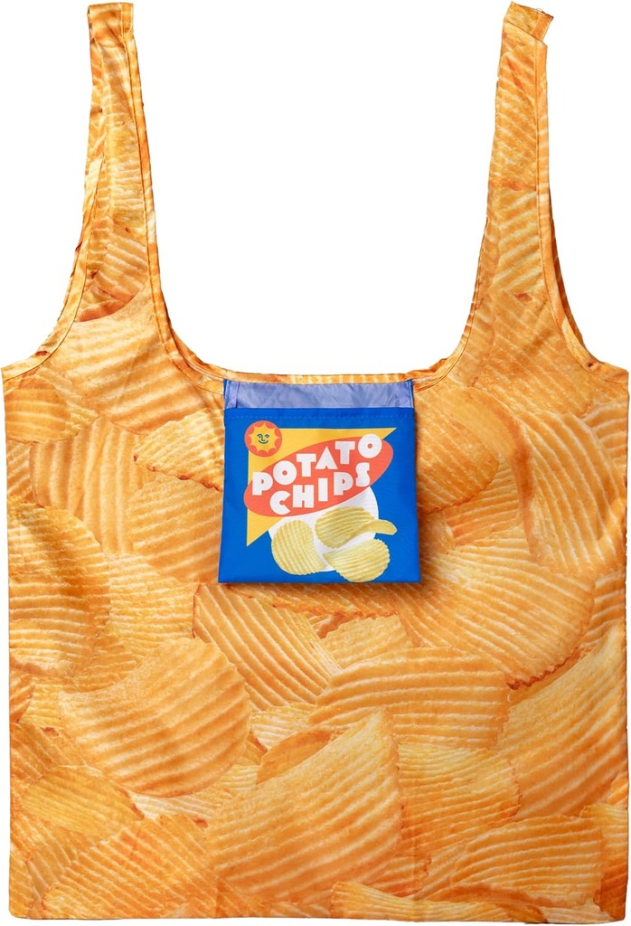 ban.do Reusable Bag, Lightweight Shopping Tote, Foldable Grocery Produce Bag, Potato Chips