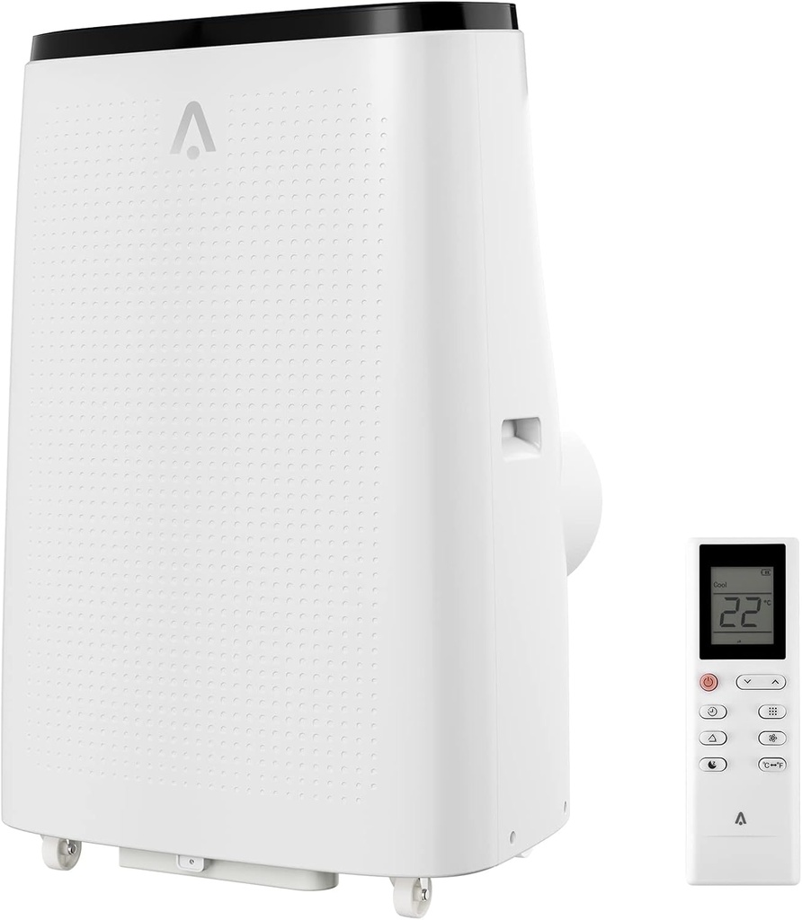 Portable Air Conditioners, 14,000 BTU, 3-in-1 Cooling, Dehumidifying, and Fan Modes, Efficiently Cools Rooms up to 750 Sq. Ft, Includes Quiet Operation, 24-Hour Timer, and Remote Control, Black