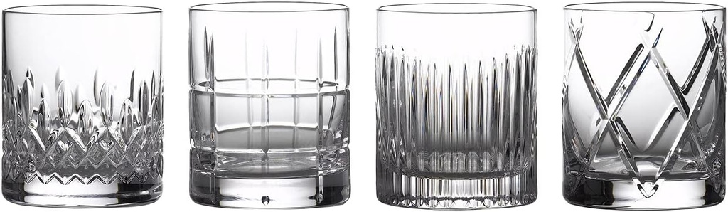 Waterford Short Stories Double Old Fashioned, Set of 4 Mixed