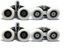 Set of 4 Double Butterfly Shower Door ROLLERS /Runners /Wheels 25mm diameter