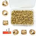 200 Pieces M3 Threaded Inserts for Plastic and 3D Printing Components, M3x4x5 Inserts Brass Metric Knurled Nuts，Heat Set Insert