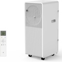 GAOMON 8,000 BTU Portable Air Conditioner Cools Up to 350 Sq.Ft, 3-IN-1 Quiet Portable AC Unit with Remote Control for Large Room, Campervan, Office, Temporary Space, White