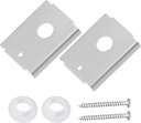 2Pack N7192 Bi-Fold Door Repair Bracket Kit, Folding Closet Door Hardware for 1-3/8 Inch Wood Doors, Fits 7/16" Pivot Pin, Top or Bottom Mount Steel Brackets