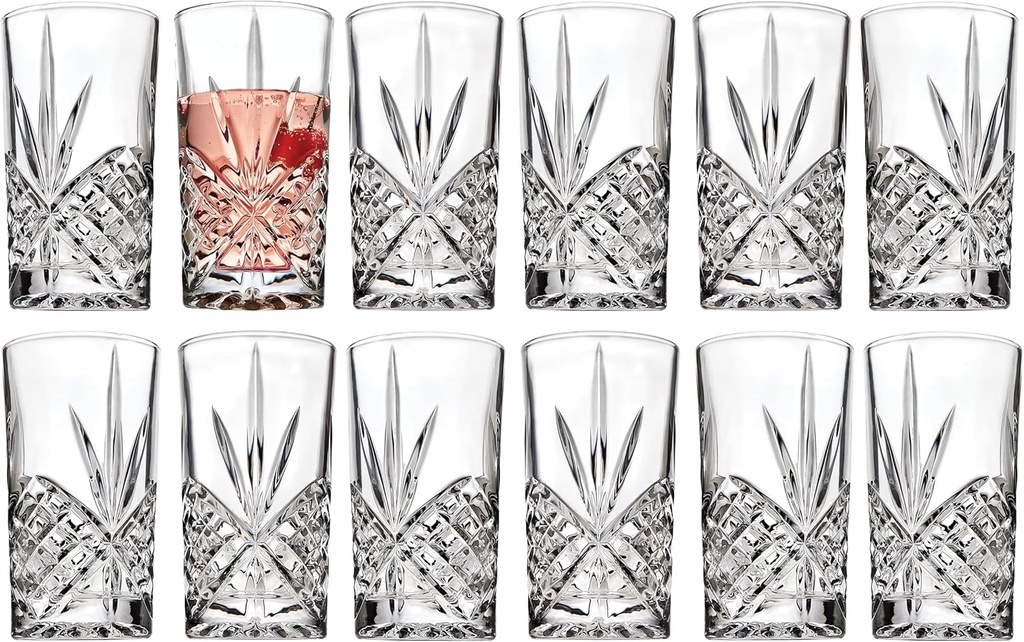 Godinger Dublin Crystal Highball Glasses, Set of 12
