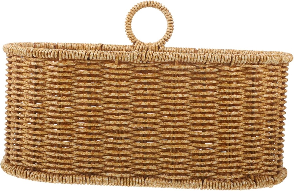 Woven Wall Hanging Basket Large Capacity for Fruits Vegetables and Flowers Stylish Kitchen Storage Organizer with Easy Design Decorative Nordic Boho Hanging Basket for Home and