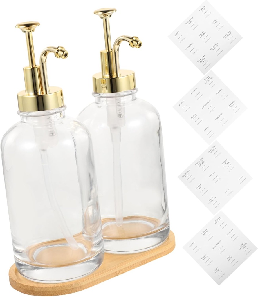 Syrup Dispenser Bottle Coffee Bar Accessory Pump Lid for Food Safety Compact Easy Storage