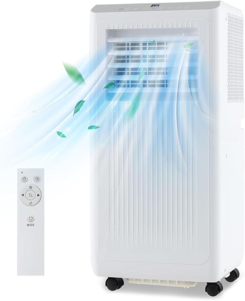 ARLIME 10000 BTU Portable Air Conditioner, 3-in-1 Freestanding Air Cooler w/Fan, Sleep Mode, Remote Control, 24H Timer & Window Installation Kit, AC Unit Cools up to 350 Sq.Ft. (10000 BTU)