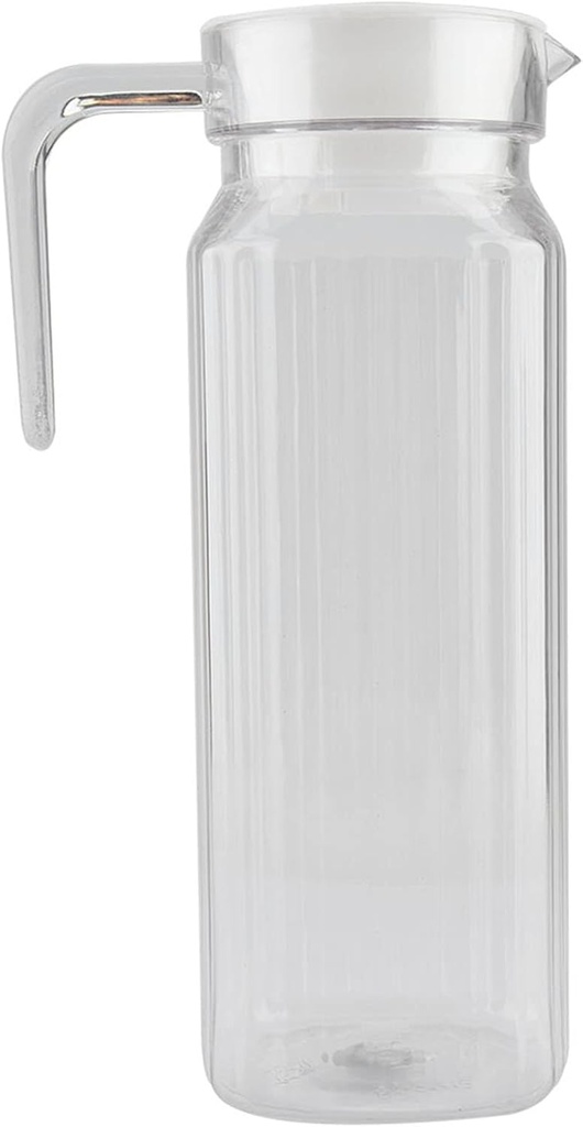 1 quart plastic pitcher with lid and spout 1l milk jug 500ml acrylic water small Bars restaurants bedside clear fridge glass iced tea glassware jugs spouts for (1100ml)