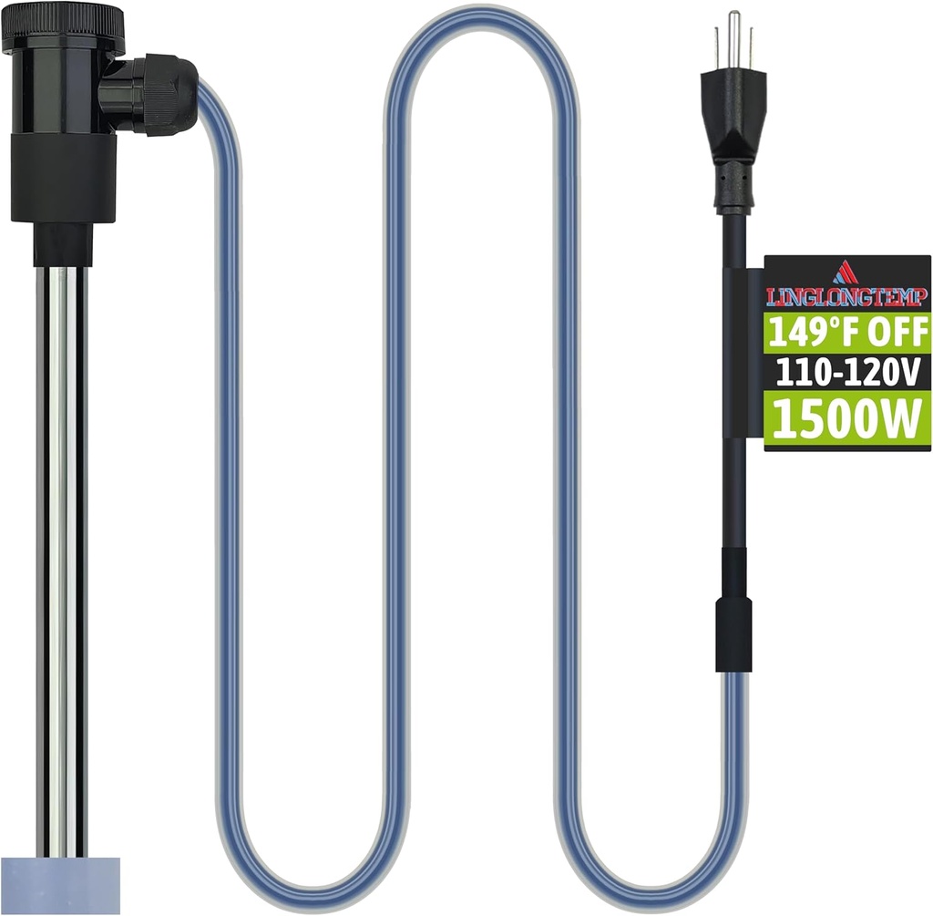 1500W Submersible Immersion Water Heater for Hot Tub & Pool – Portable Electric Heater with Wifi Timer andTemp Control for Baptistry, Sap, Above Ground Pool, Bathtub, and Swimming pool