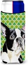 Boston Terrier St. Patrick's Day Shamrock Portrait Ultra Beverage Insulators for slim cans