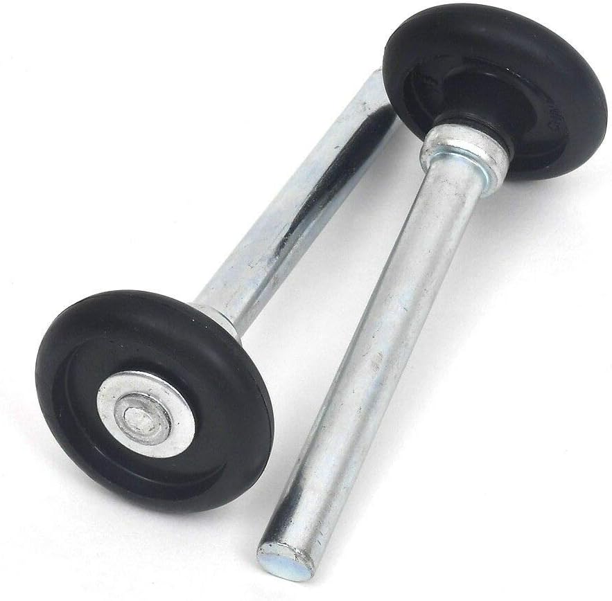 Garage Door Roller 4 Inch Stem Standard Rollers w/Black Nylon Wheel (2 Pack)