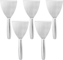 5 Pack 4 Inch Putty Knife Scraper, Putty Knife Set, Stainless Steel Putty Knife, Wallpaper Scraper Paint Scraper Tool for Spreading Drywall Spackle, Plasterboard Mud, Scraping Paint, by GENHAKON