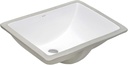 Ruvati 16 x 11-3/4 inch Undermount Bathroom Sink - White Rectangular Porcelain Ceramic with Overflow - Small Bathroom Sink for Vanity - Durable Bath Sinks - Ideal Bathroom Sinks - RVB0718