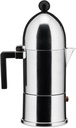 Alessi A9095/3 B La Cupola - Design Espresso Coffee Maker, Aluminum and Thermoplastic Resin, 3 Cups, Black Handle