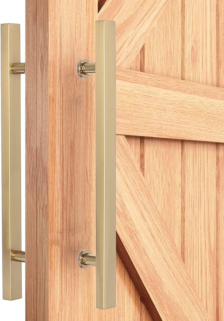 Sliding Door Handle Set,Stainless Steel Pipe Door Push Pull Bar Handle with Hardware Handle for Interior Exterior Glass Wooden Door