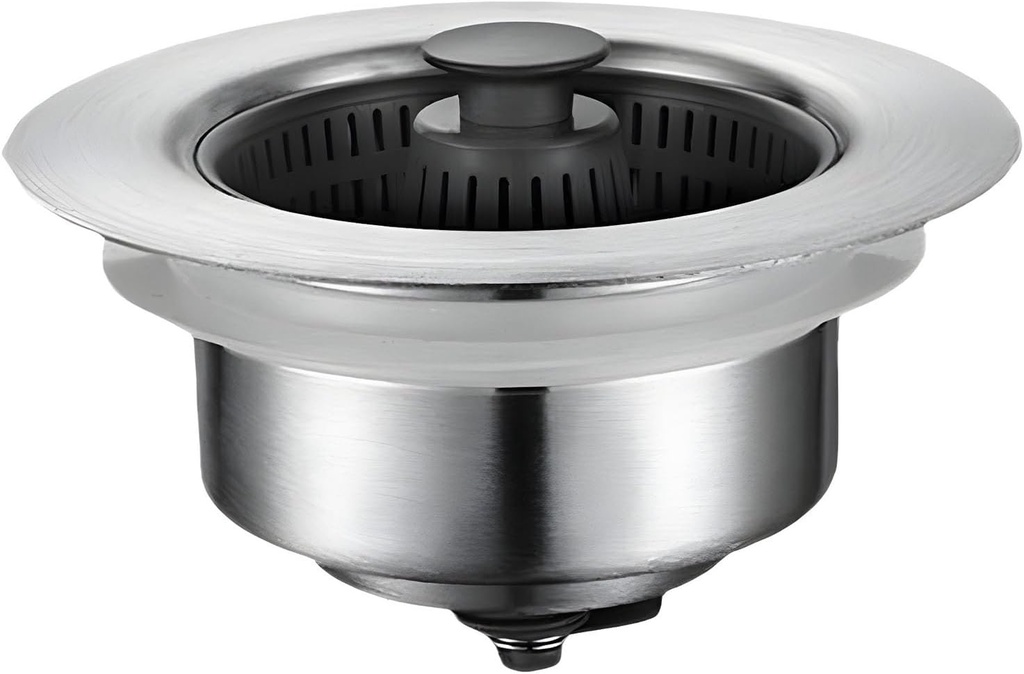 Odor Proof Sink, 4.25 Inch x 2.5 Inch Silver Stainless Steel Bathtub Drain Strainers Hair Catcher for Bathroom and Kitchen Washbasin Drain (1)