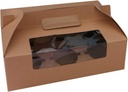 PRETYZOOM 6 Cavity Cupcake Boxes Window Inserts Portable Paper Containers for Cupcakes Paper Great for Events Gifting