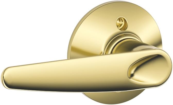SCHLAGE Lever Non-Turning Lock, Bright Brass (F170 JAZ 605)