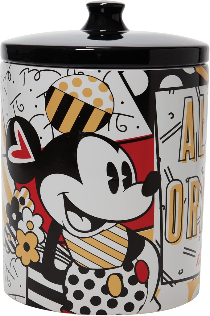 Enesco Disney BRITTO Midas Mickey and Minnie Mouse Always Original Cookie Jar Canister, 9.5 Inch, Multicolor