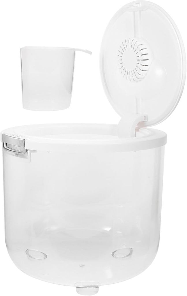 Kichvoe Airtight Rice Storage Container Food-grade Cereal Bin for Grains Flour Versatile Kitchen Organizer Capacity Design for Pantry Kitchen Counter Use