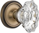 Nostalgic Warehouse Classic Rosette with Chateau Door Knob, Single Dummy, Antique Brass (713714)