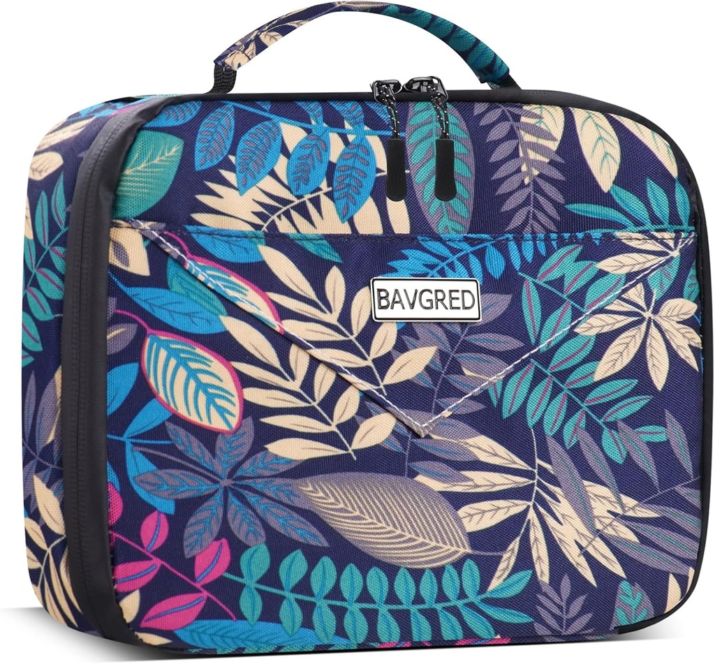 Lunch Box Insulated Soft Lunch Bag, Freezable and Reusable Mini Cooler, Thermal Meal Tote Containers with Exterior & Interior Pockets for Work, Outdoor Meal