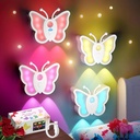 LOFTEK Rechargeable Motion Sensor Light, 2 Color Modes, Dimmable RGB Ambient Lighting, Cute Butterfly Light for Kid's Bedroom, Bathroom, Hallway, Tent & Stairs - Ideal Home Decor & Gift, White of 4
