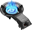 Gas Stove 1 Burner,7KW Desktop Liquefied Gas Stove,Integrated Thickened Cast Iron Pot Rack,Energy-Saving and Gas-Saving,for Home or Commercial Use