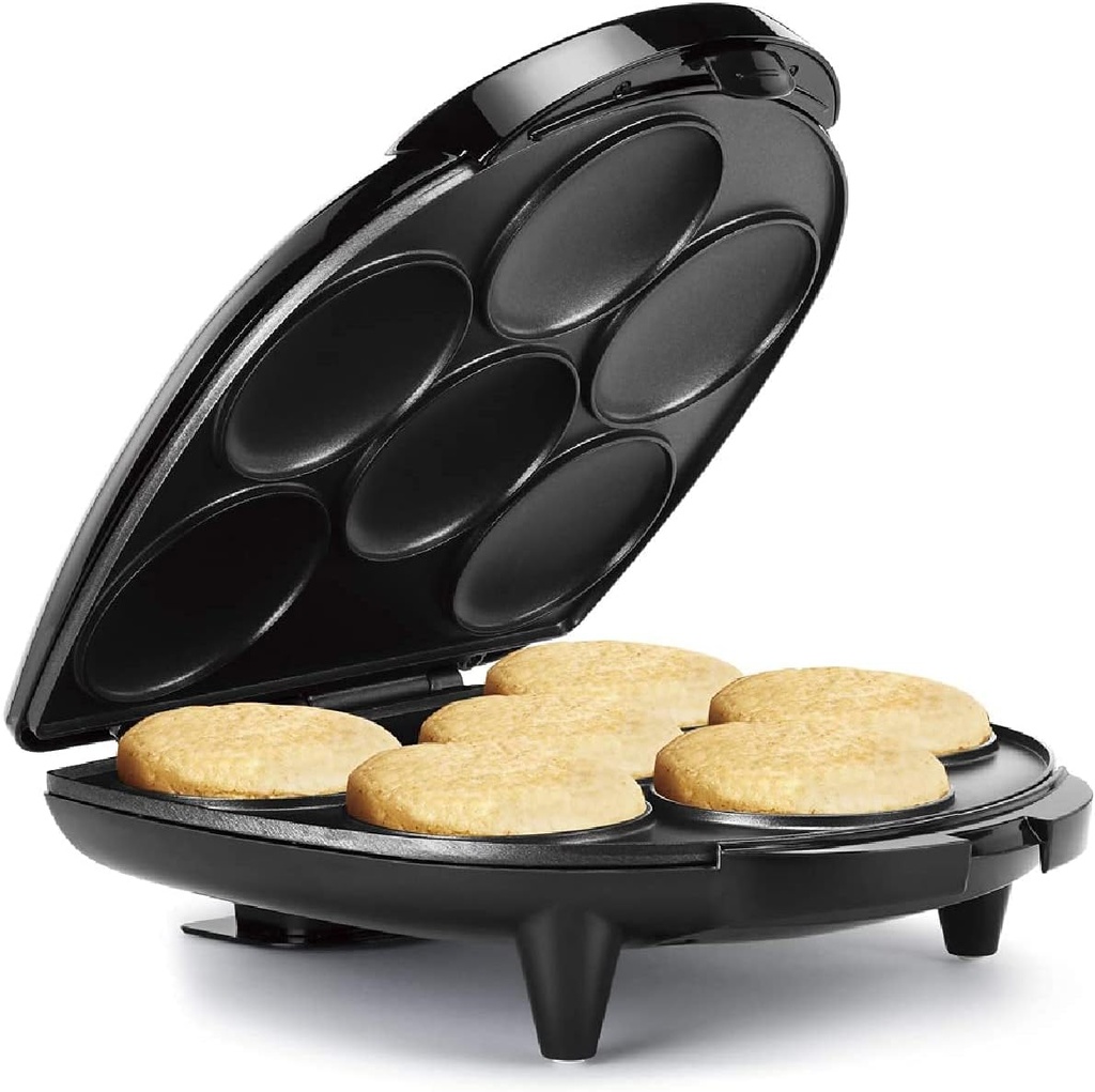 Holstein Housewares Non-Stick Arepa Maker, Black Premium