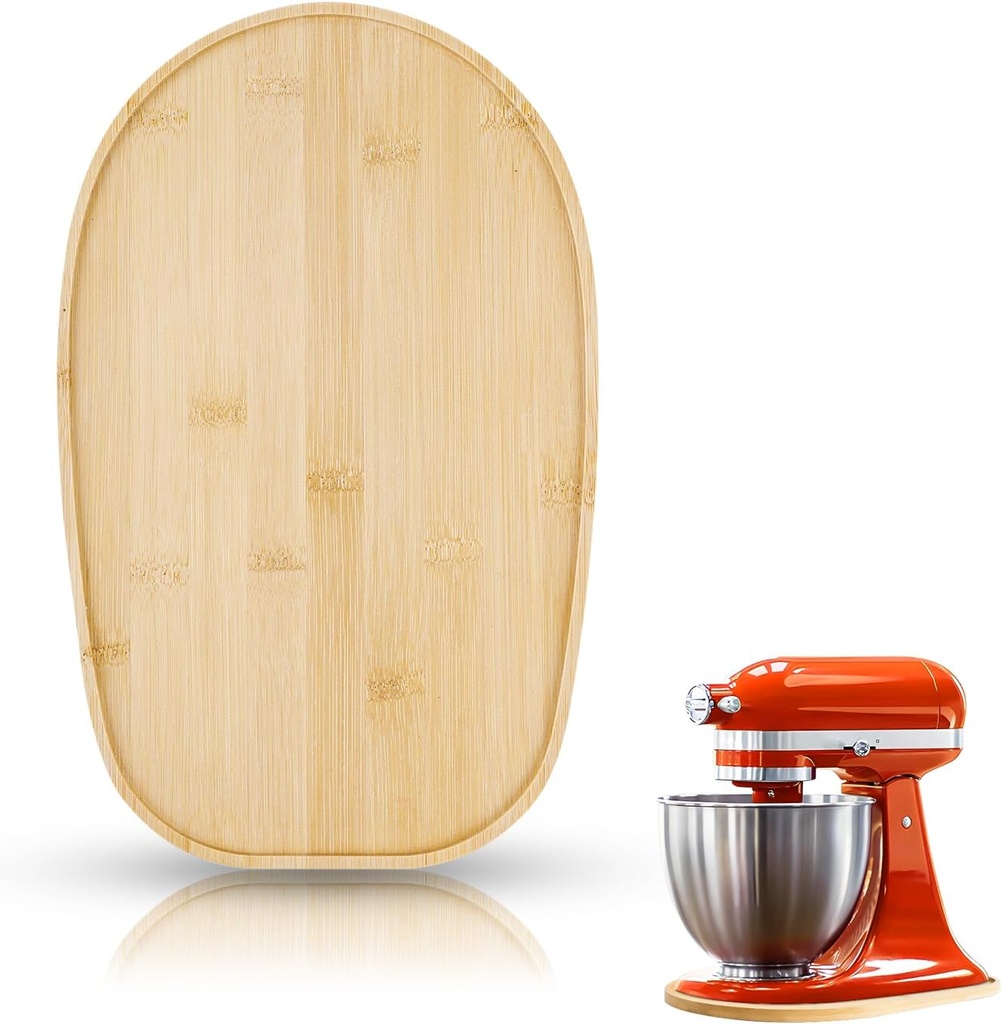 Mixer Sliding Mats for Stand Mixer, Waterproof Kitchenaid Mixer Slider Mat Wood Mixer Mover Mat Slide Pad for Mixer with 5-8 Qt Mixer and Mixer Appliance Moving Tray