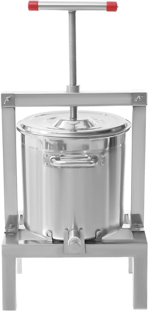 Stainless Steel Fruit Wine Honey Press Manual Juice Maker Apple Grapes Crusher Juice Maker for Homes, Farms, Apiaries, Food Factories, Etc