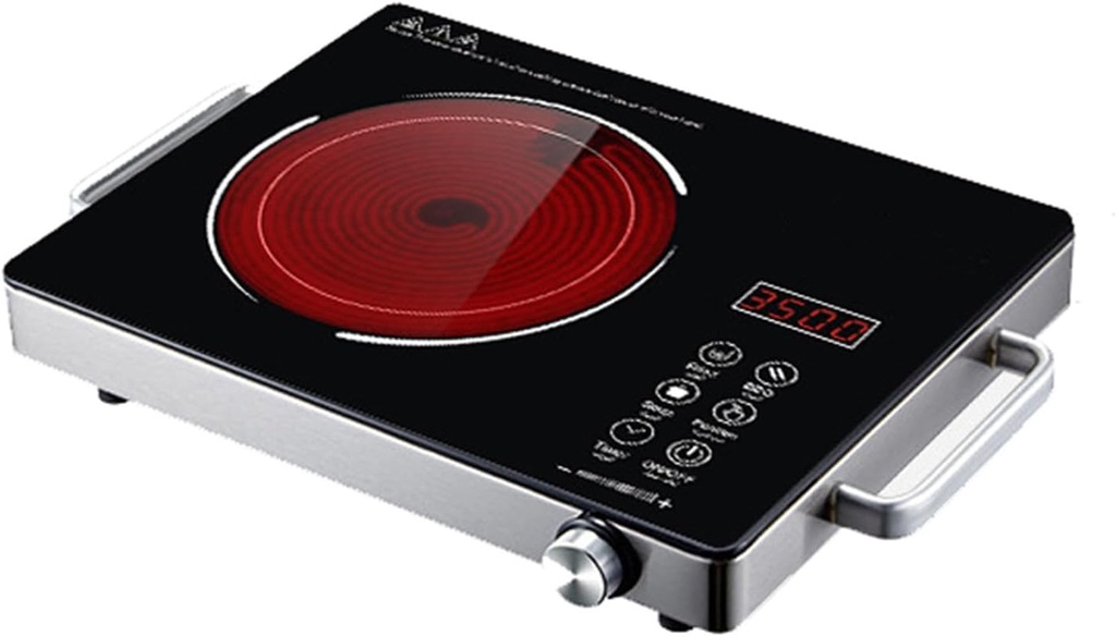 Infrared Single Burner Electric Stove, Portable, with Touchscreen LCD Display, Adjustable Temperature Control, Sensor Touch and Knob