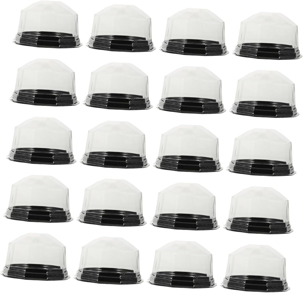 100pcs Multi-purpose Cake Containers Lids Moon Cake Cases for Slices Desserts